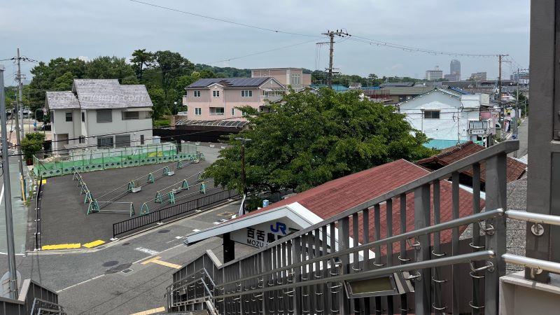 永山古墳越しの仁徳天皇陵古墳